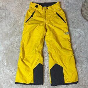 North Face Yellow and Black Kids Ski Snowboard Pants - XS (6)